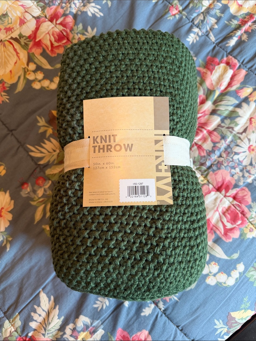 Ink and Ivy Knit Throw Blanket - 50x60 Green